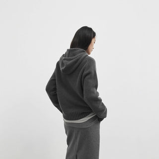hooded wool sweater