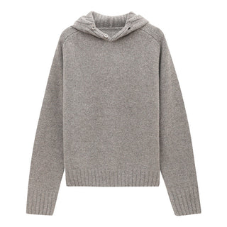 hooded wool sweater