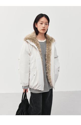 fur down parka