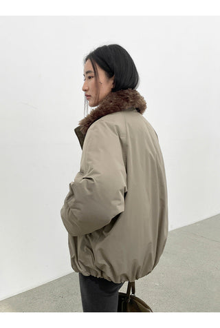 fur down parka
