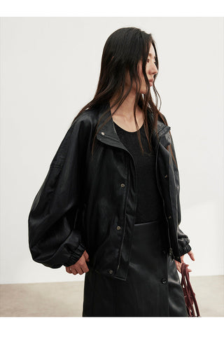 leather coat jacket