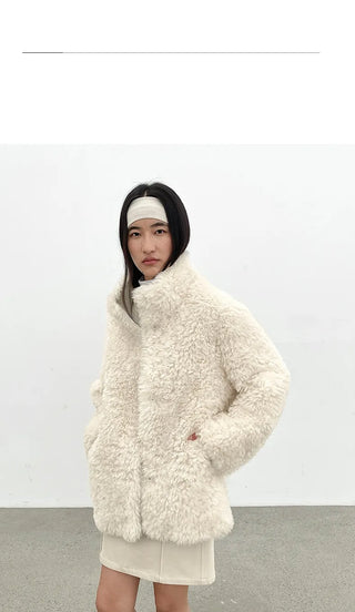 furry wool coat