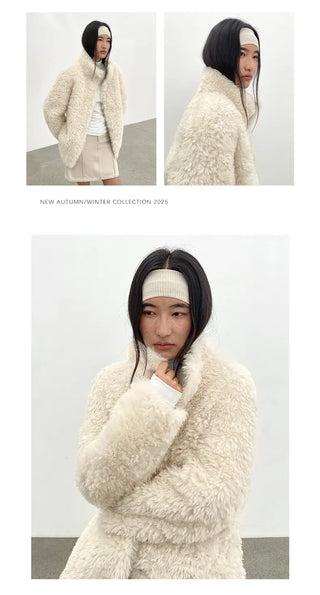 furry wool coat