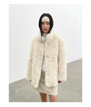 furry wool coat