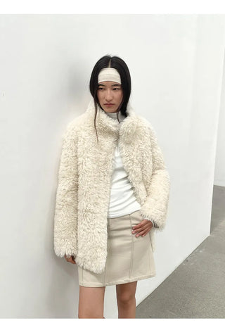 furry wool coat