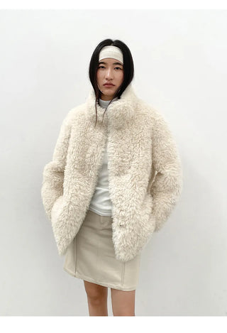 furry wool coat