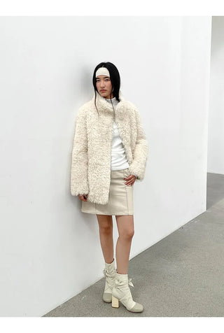 furry wool coat