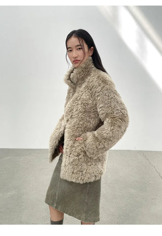 furry wool coat