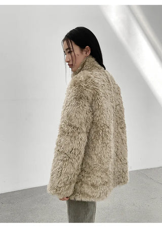 furry wool coat