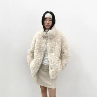 furry wool coat