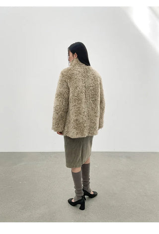 furry wool coat