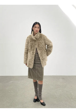 furry wool coat