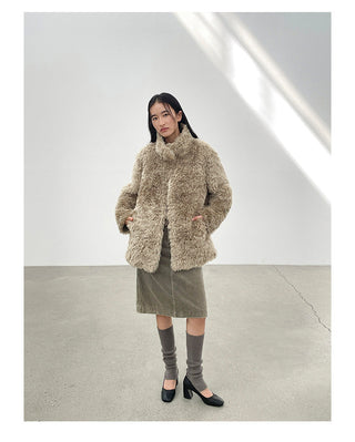 furry wool coat
