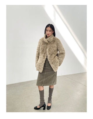 furry wool coat
