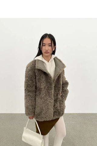 furry wool coat