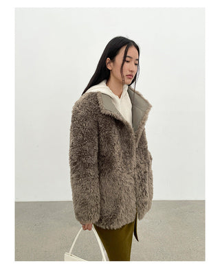 furry wool coat