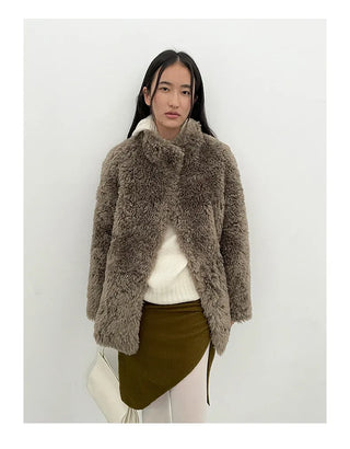 furry wool coat