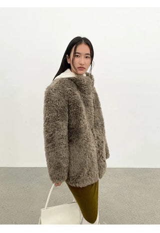 furry wool coat