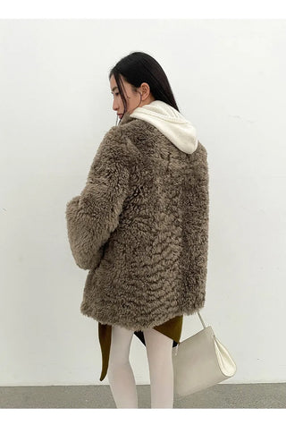 furry wool coat