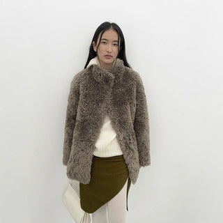 furry wool coat