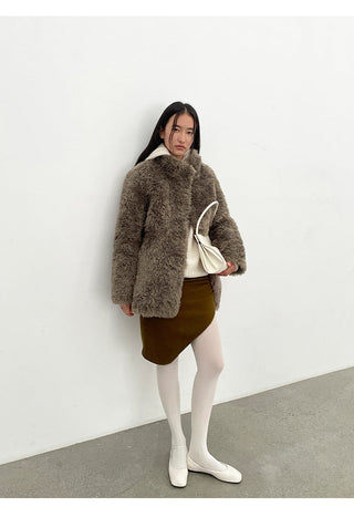 furry wool coat
