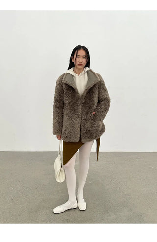 furry wool coat