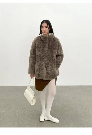 furry wool coat