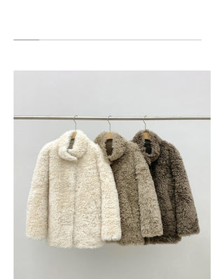 furry wool coat