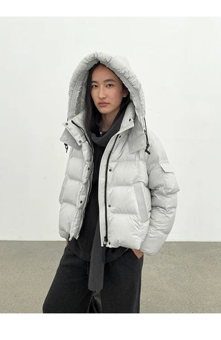 hooded down jacket