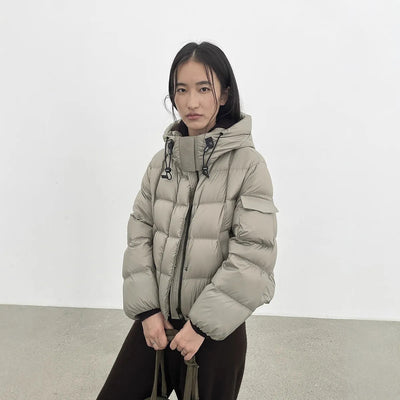 hooded down jacket
