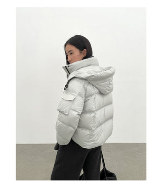 hooded down jacket