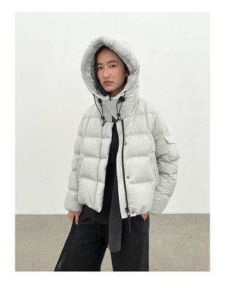 hooded down jacket