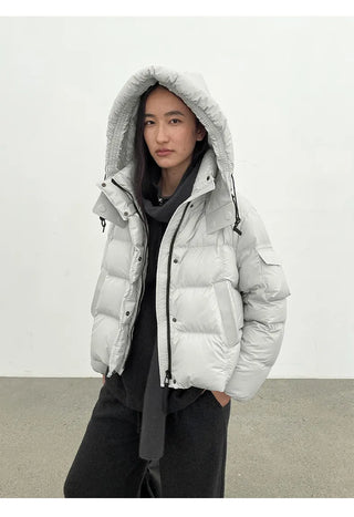 hooded down jacket