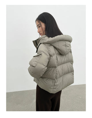hooded down jacket