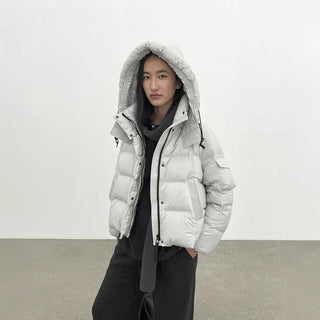 hooded down jacket