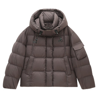 hooded down jacket