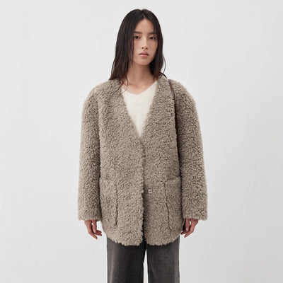 suede wool coat