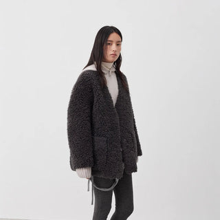 suede wool coat
