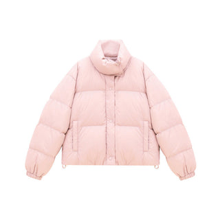 pink down coat