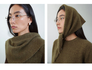 wool triangular shawl