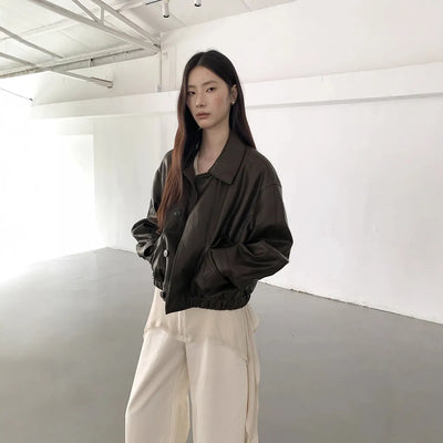 pu leather jacket