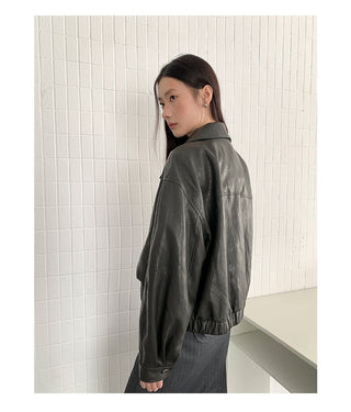 pu leather jacket