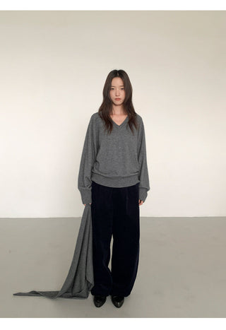 raccoon velvet sweater