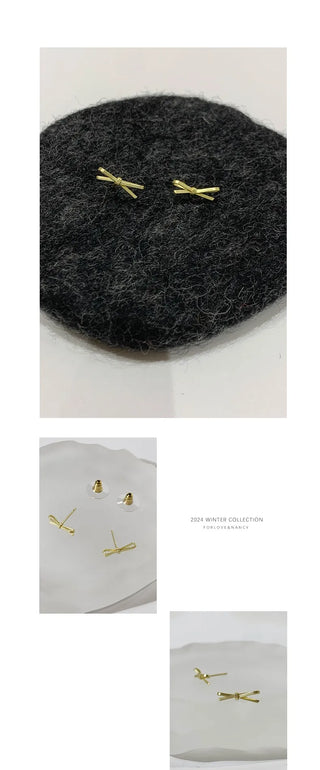 bow stud earrings