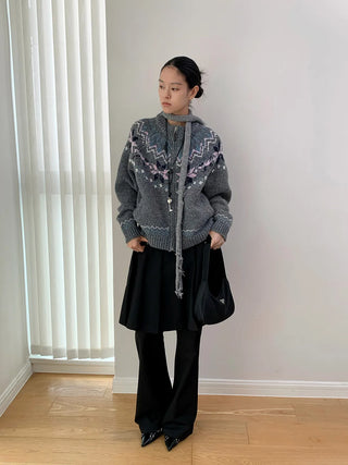 colorful dot sweater