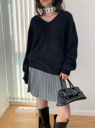 knit pleated skirt