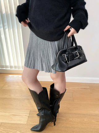 knit pleated skirt