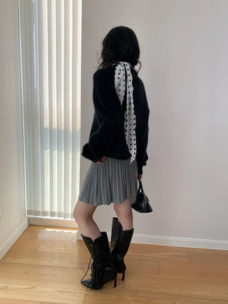 knit pleated skirt