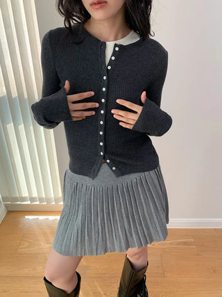 knit pleated skirt