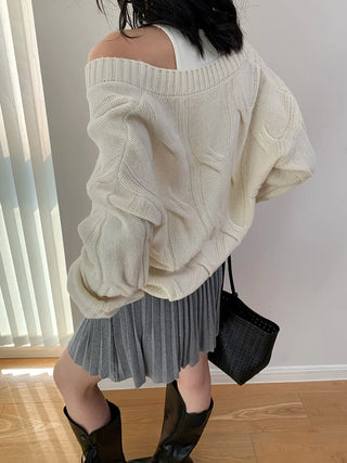 knit pleated skirt